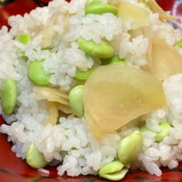 【もじょばあの愛情レシピ】枝豆と生姜の炊き込みご飯